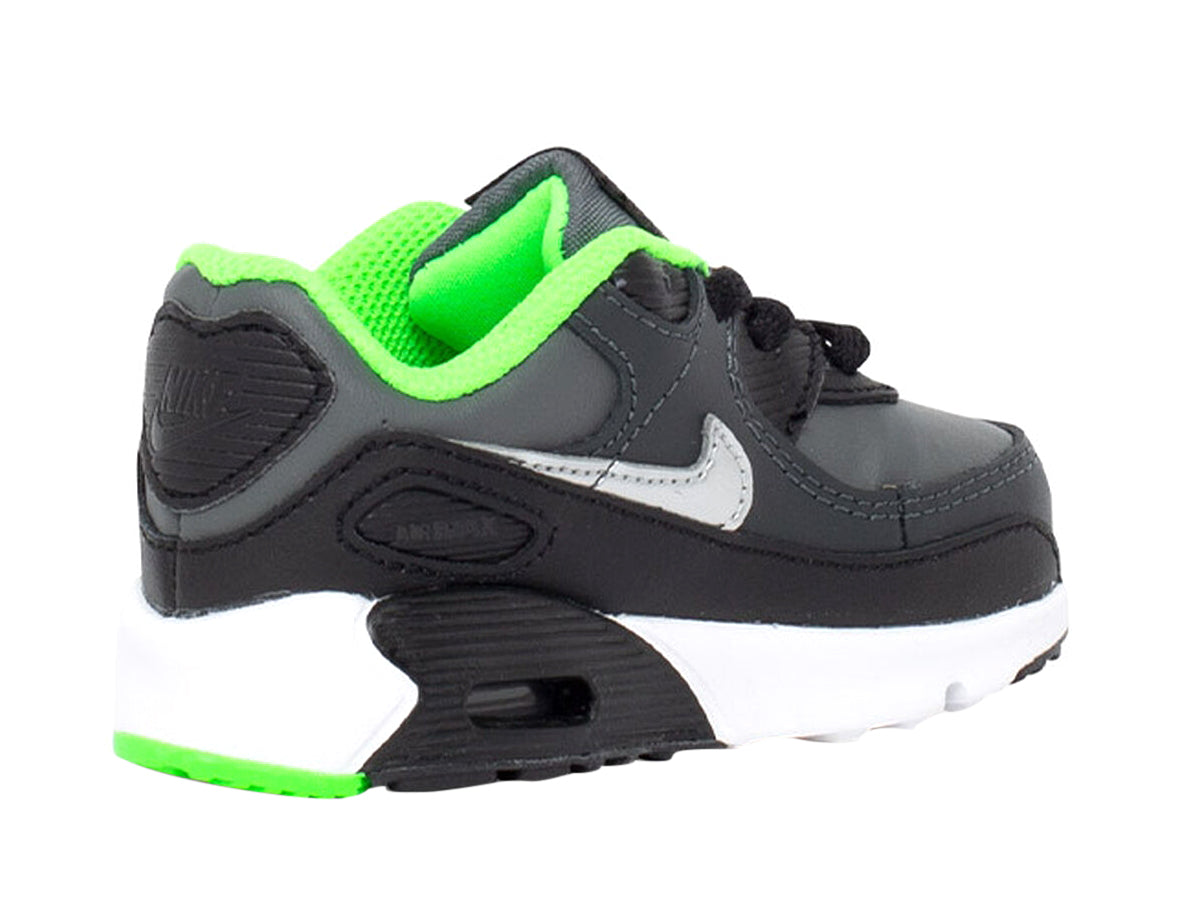 Toddler's Nike Air Max 90 LTR Black/Chrome-Dk Smoke Grey (CD6868 016)