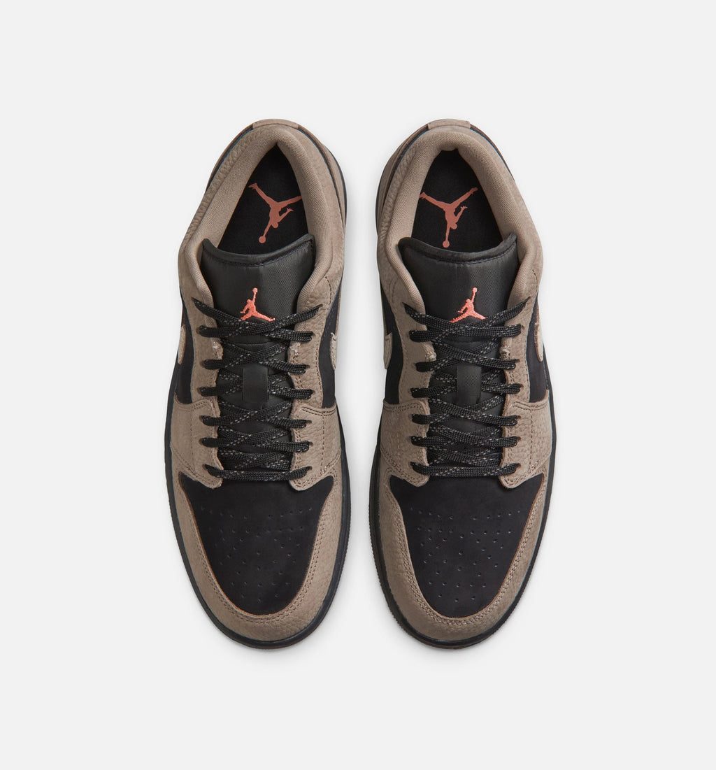 Air Jordan 1 Low SE Men's Lifestyle Shoes - Black Olive Grey Light Wild Mango