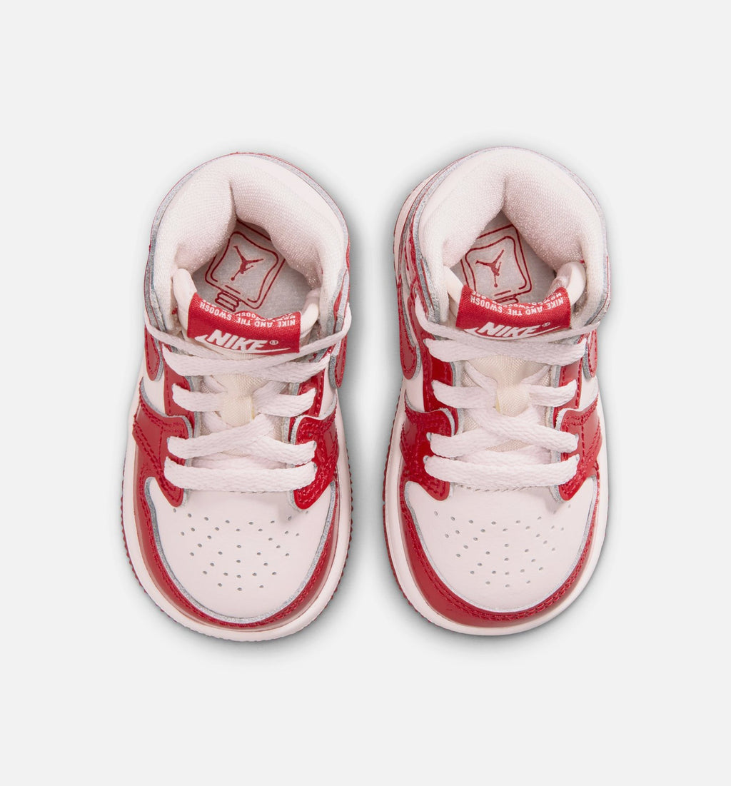 Air Jordan 1 Retro High OG Nails And Grails Infant & Toddler Shoes - University Red/Metallic Silver