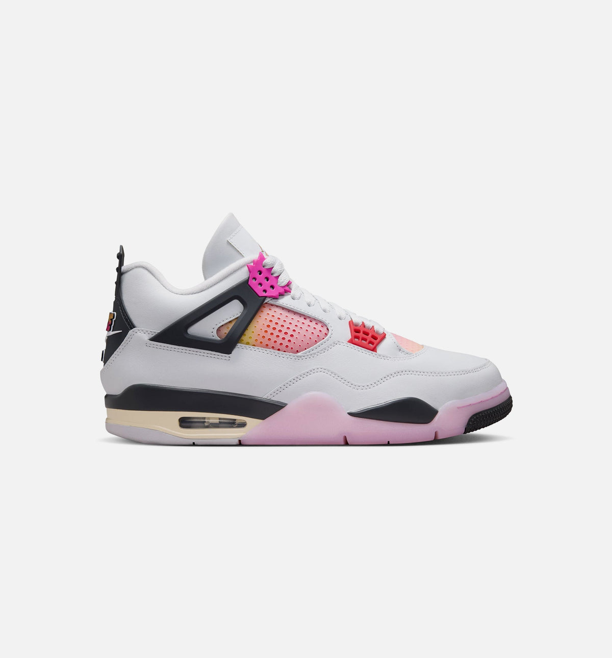 Air Jordan 4 Retro 'Comic' - Men's Lifestyle Sneaker (Off White/Fire Pink/Anthracite)