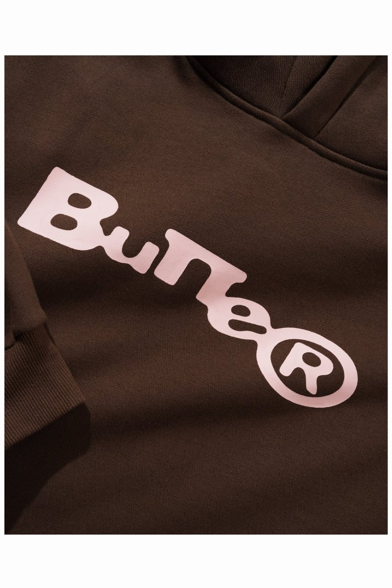 BUTTER REGISTERED PULLOVER HOODIE Brown / Pink