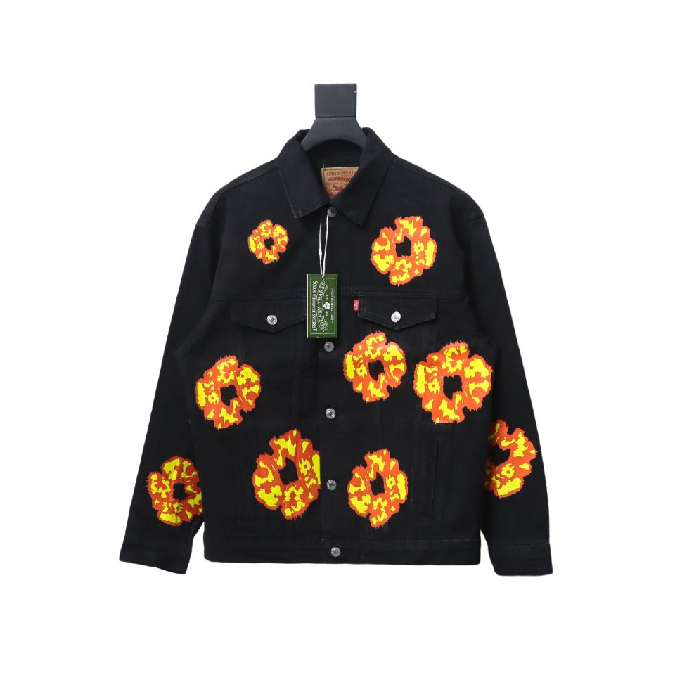 Offset x Tears Denim Jacket Black