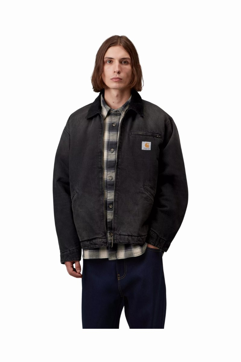 CARHARTT WIP OG DETROIT JACKET Black / Black Tobacco Used