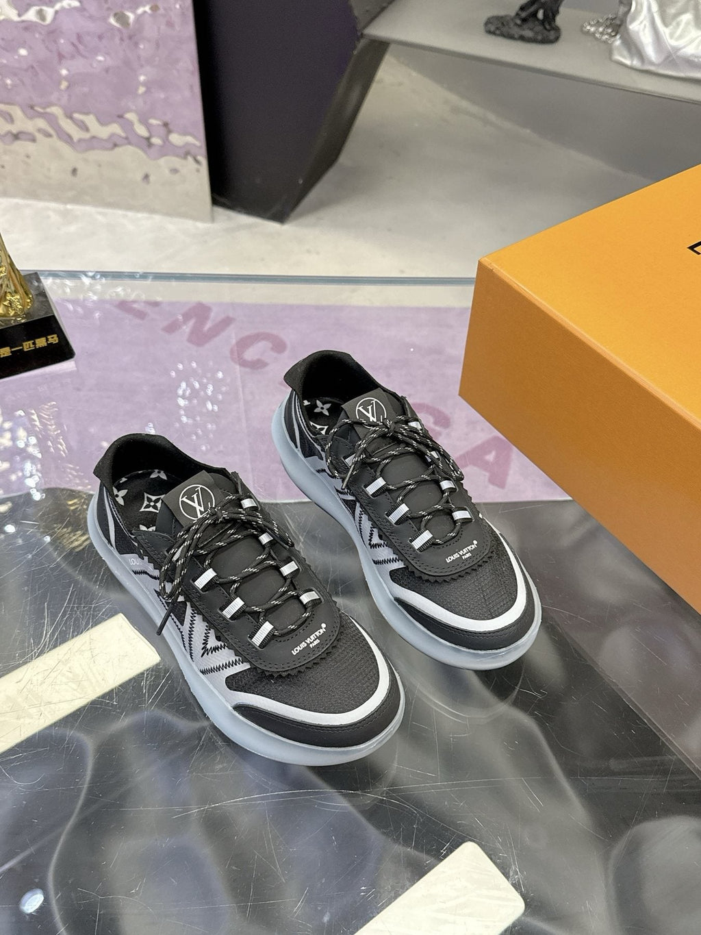 Louis Vuitton Mesh Panel Low-Top Sneakers