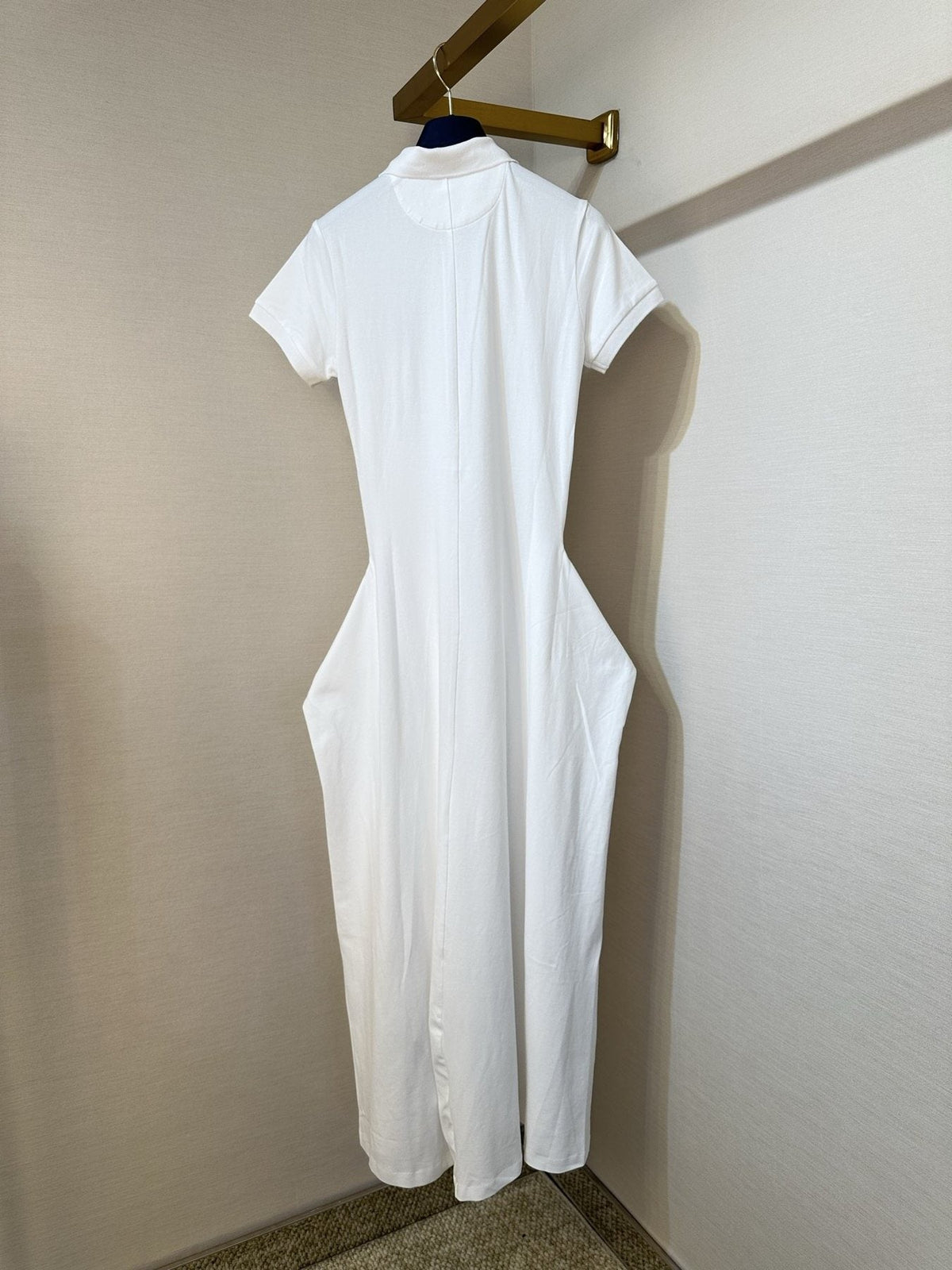 Ralph Lauren White Tie-Waist Polo Dress