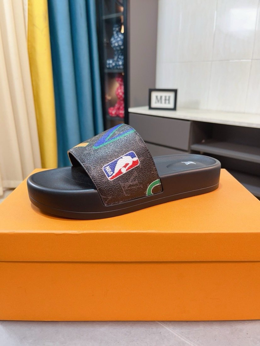 Louis Vuitton Men's Graphic Strap Slide Sandals