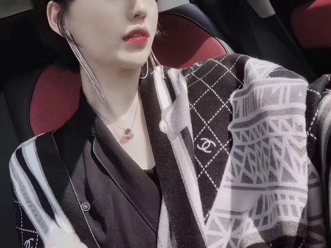 Chanel Eiffel Tower Pattern Scarf