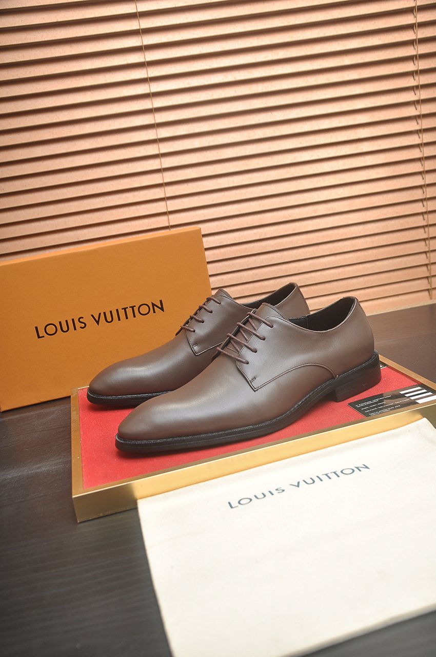 Louis Vuitton Brown Lace-Up Dress Shoes - Low-Profile Dress-Shoe Silhouette