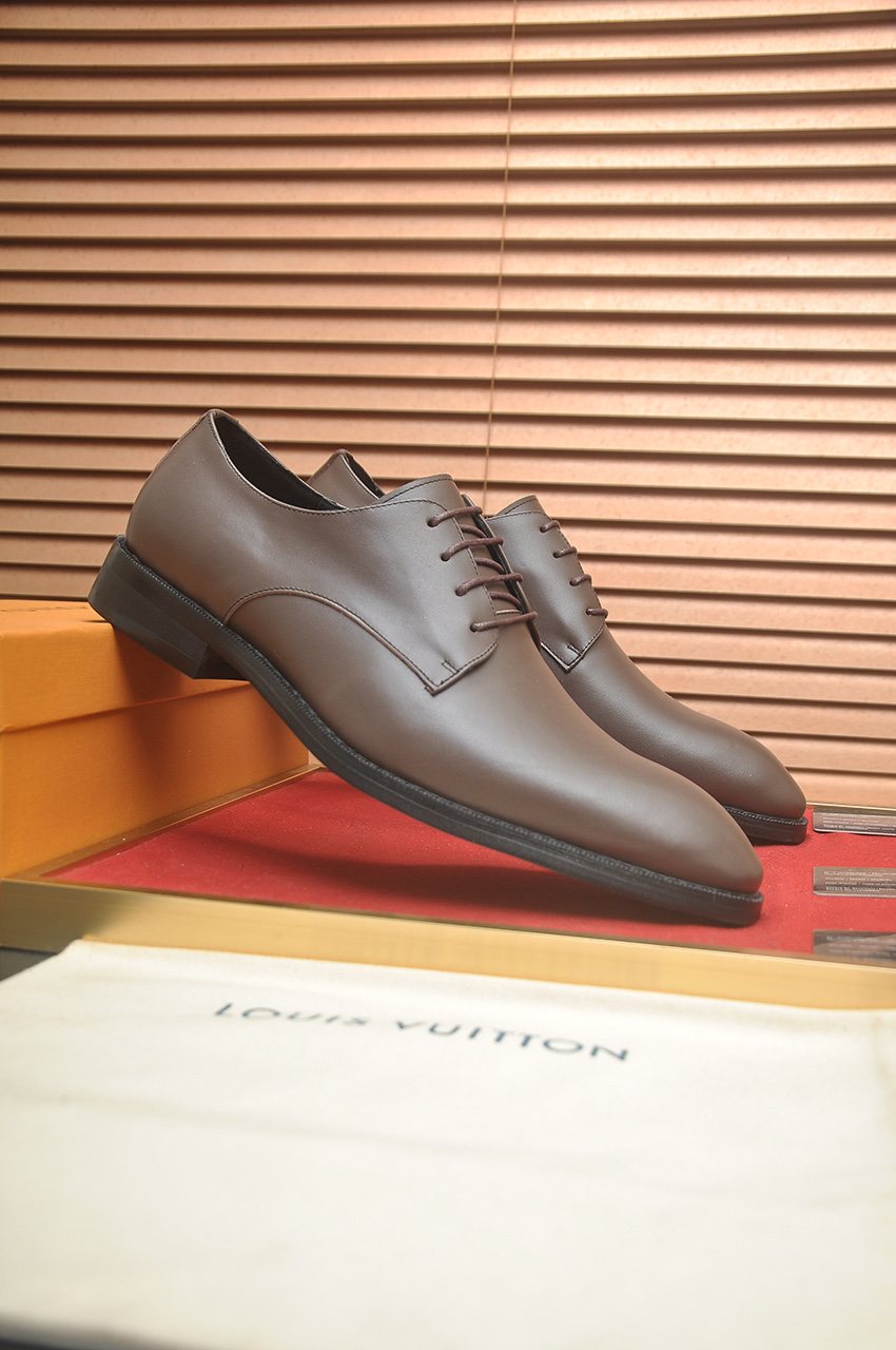 Louis Vuitton Brown Lace-Up Dress Shoes - Low-Profile Dress-Shoe Silhouette