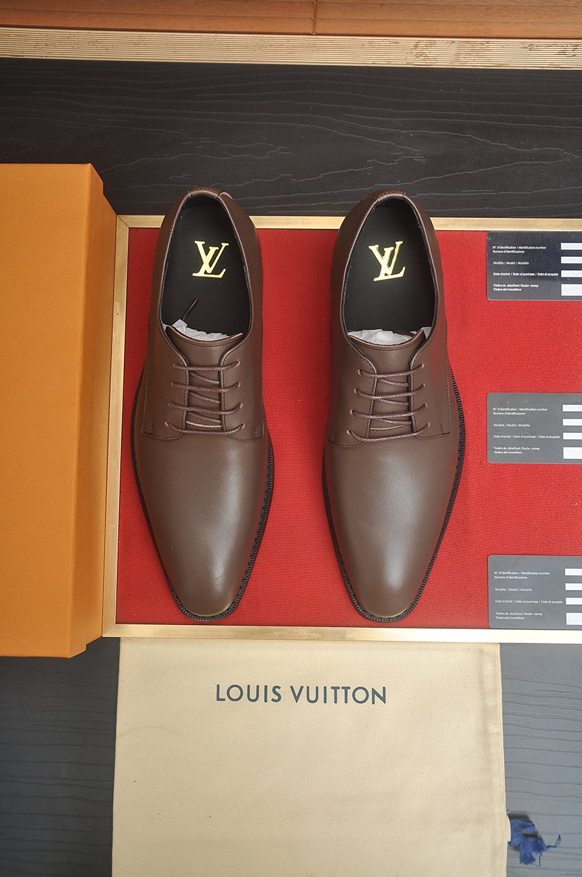 Louis Vuitton Brown Lace-Up Dress Shoes - Low-Profile Dress-Shoe Silhouette