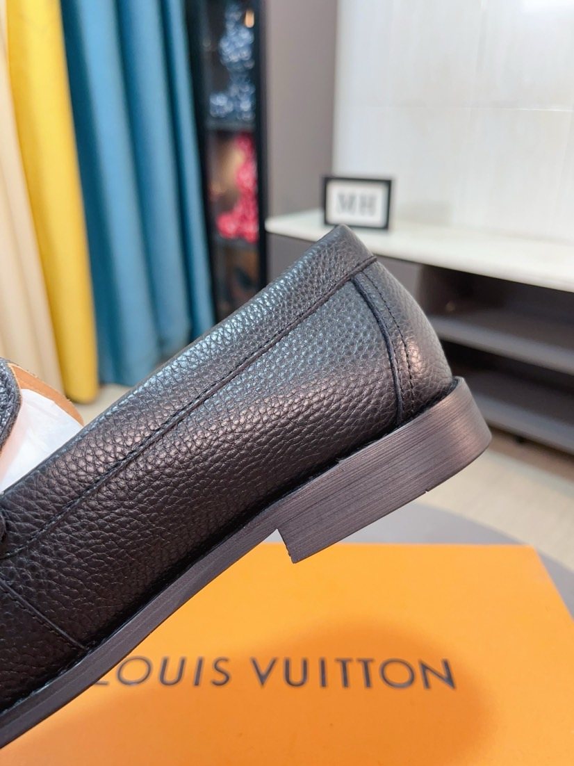Louis Vuitton Dark Brown Textured Loafer