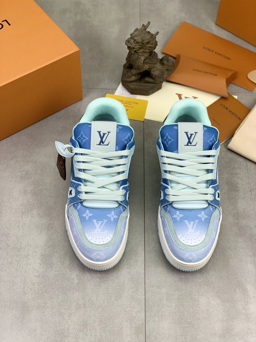 Louis Vuitton Blue Low-Top Sneakers