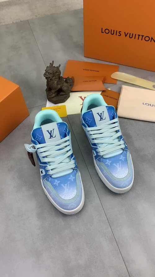 Louis Vuitton Blue Low-Top Sneakers