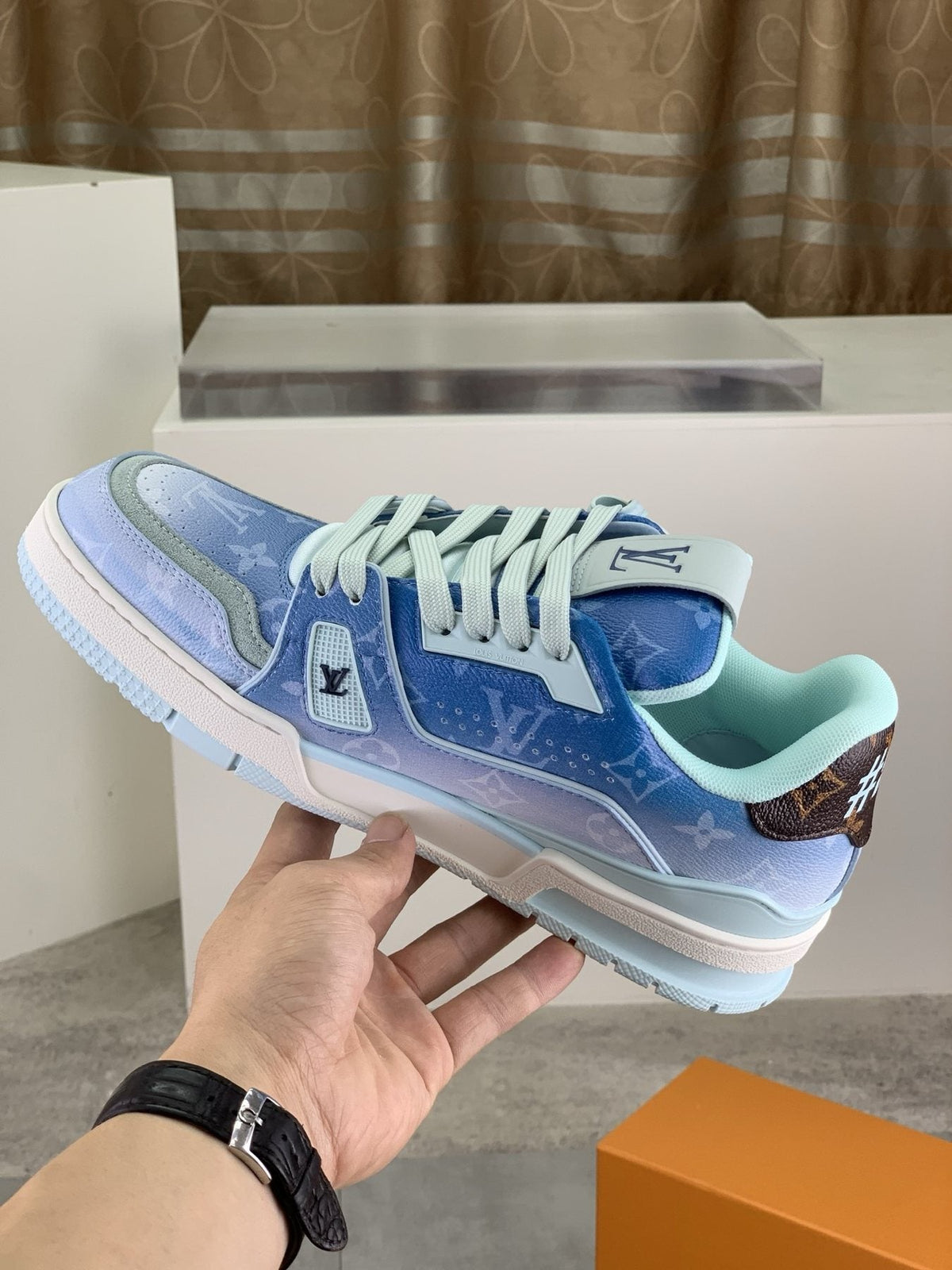 Louis Vuitton Blue Low-Top Sneakers