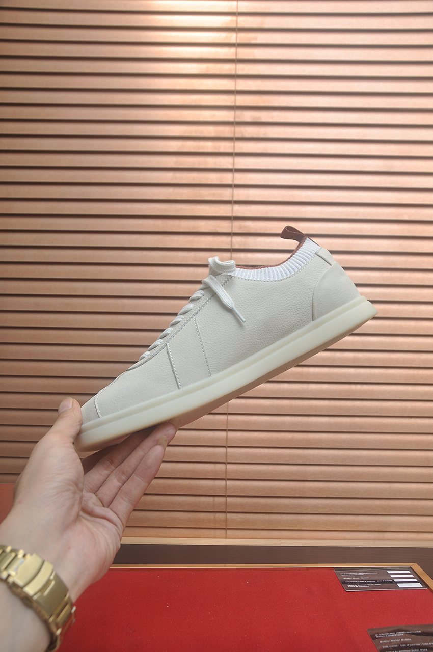 Loro Piana Low-Top Lace-Up Sneakers - Low-Profile Rubber Sole