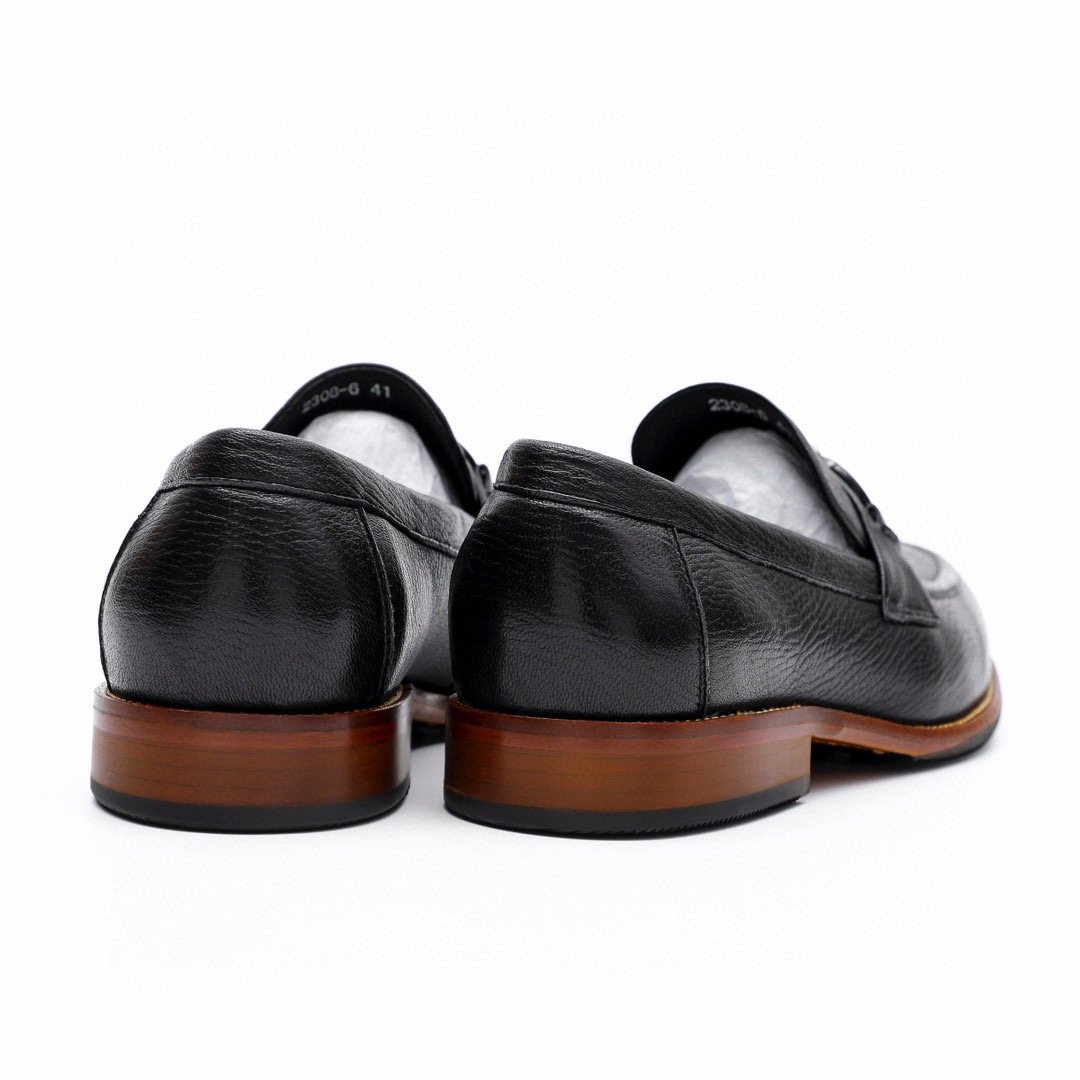Salvatore Ferragamo Men's Black Leather-Look Bit Loafers