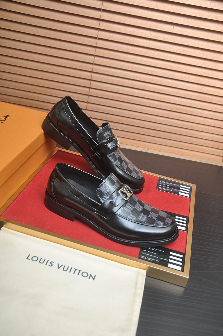 Louis Vuitton Checkered Buckle Loafers