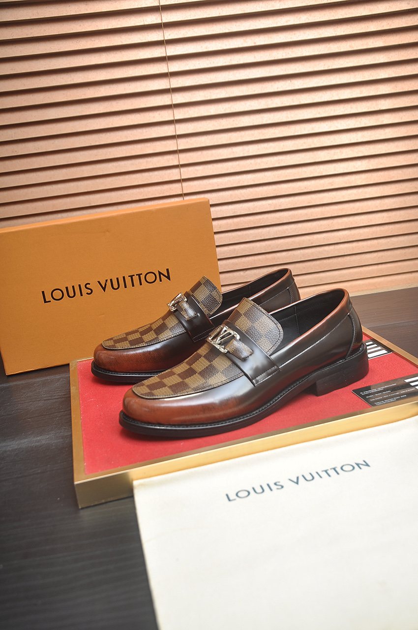 Louis Vuitton Checkered Buckle Loafers