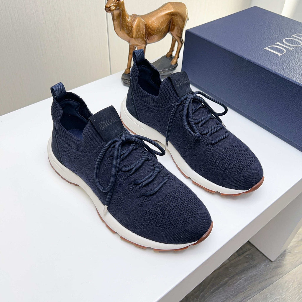 Dior Knit Lace-Up Sneakers - Rear Pull Tab
