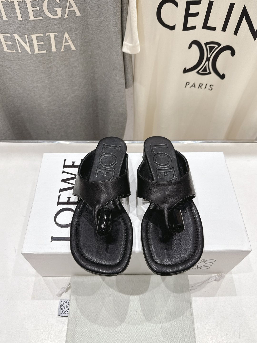 Loewe Embossed Thong Sandals