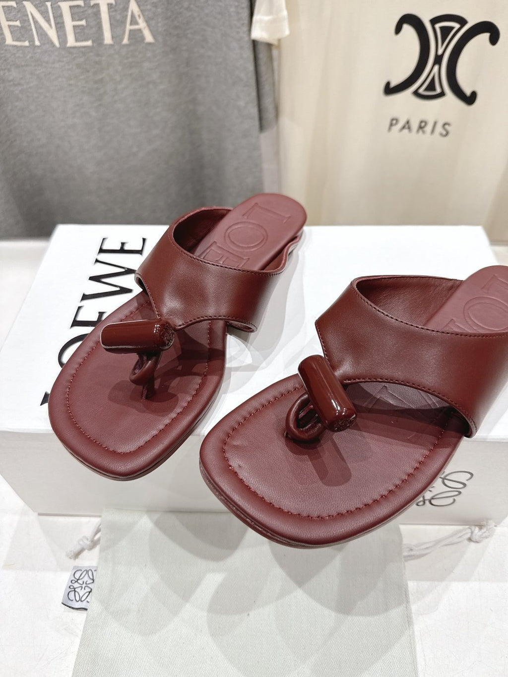 Loewe Embossed Thong Sandals