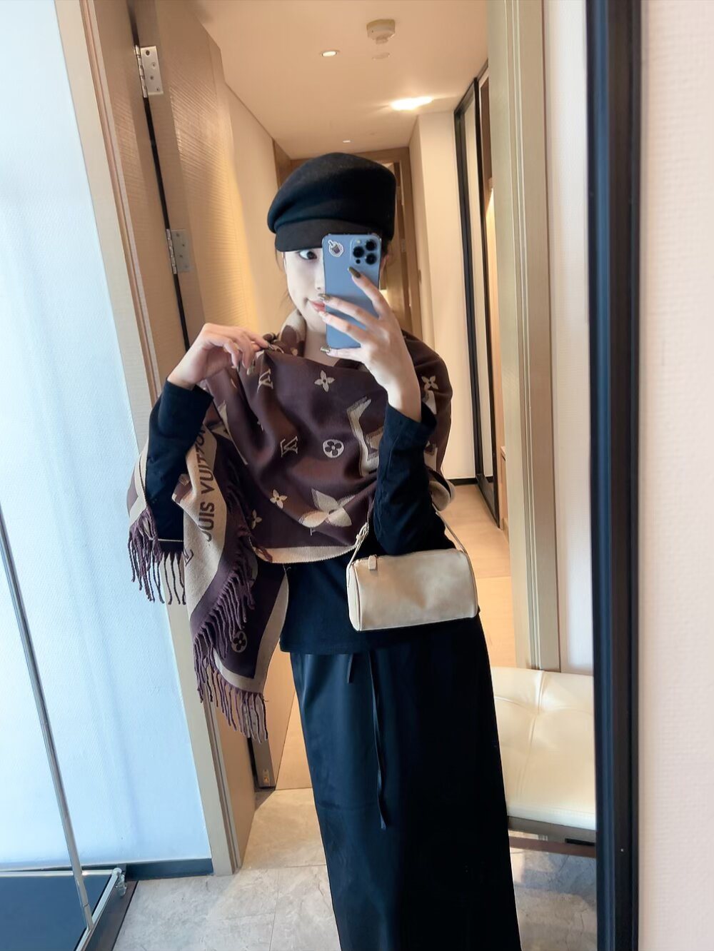 Louis Vuitton Fringed Monogram Scarf