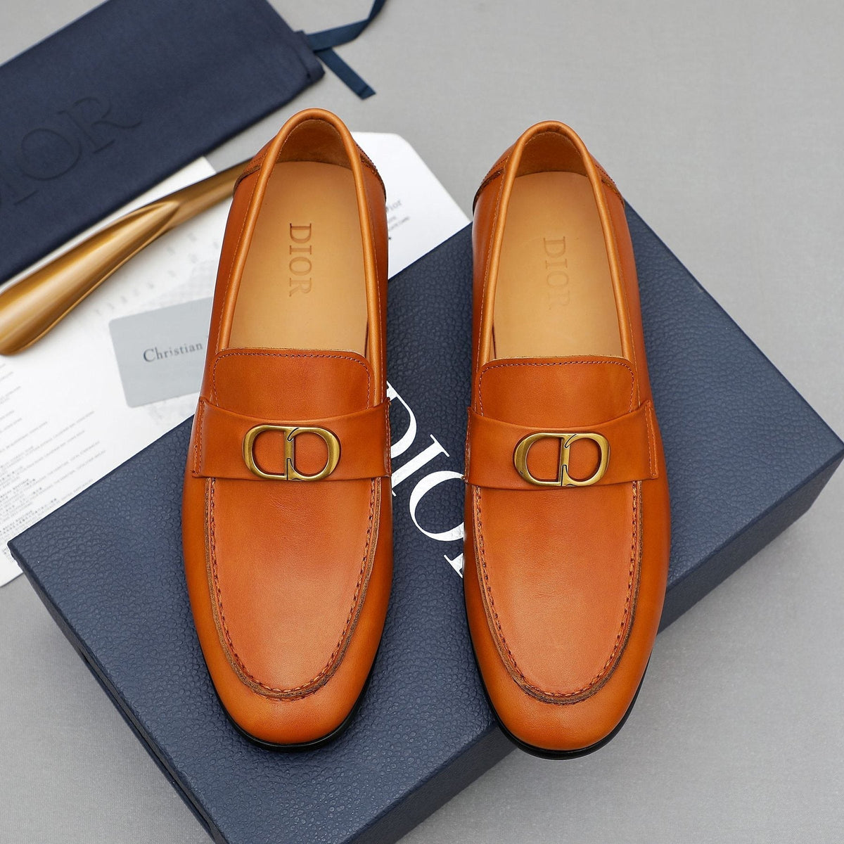 Dior Men's Double-Ring Buckle Loafers