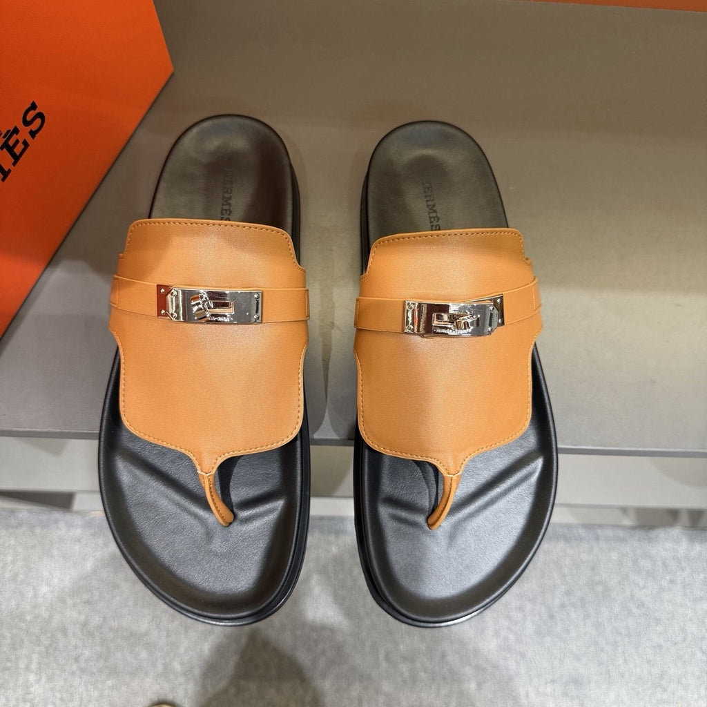 Hermès Metal-Hardware Thong Sandals