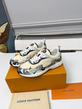Louis Vuitton Men's Patterned Low-Top Sneakers - Patterned Overlay Details