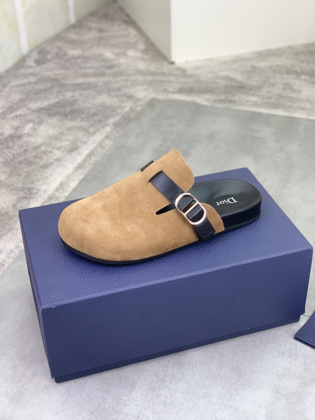 Dior Men's Buckle Strap Mule Sandals