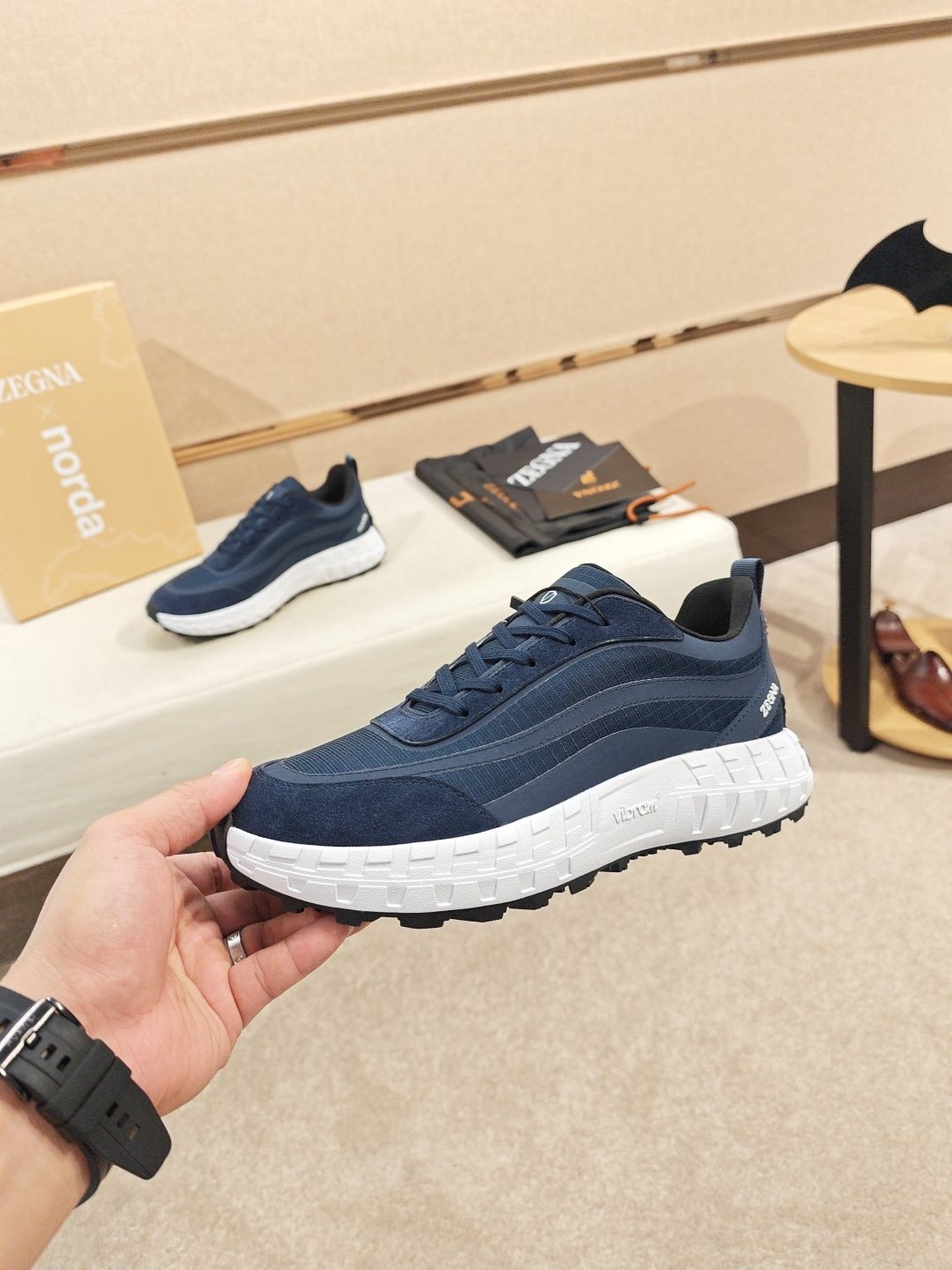 ZEGNA Paneled Low-Top Sneakers