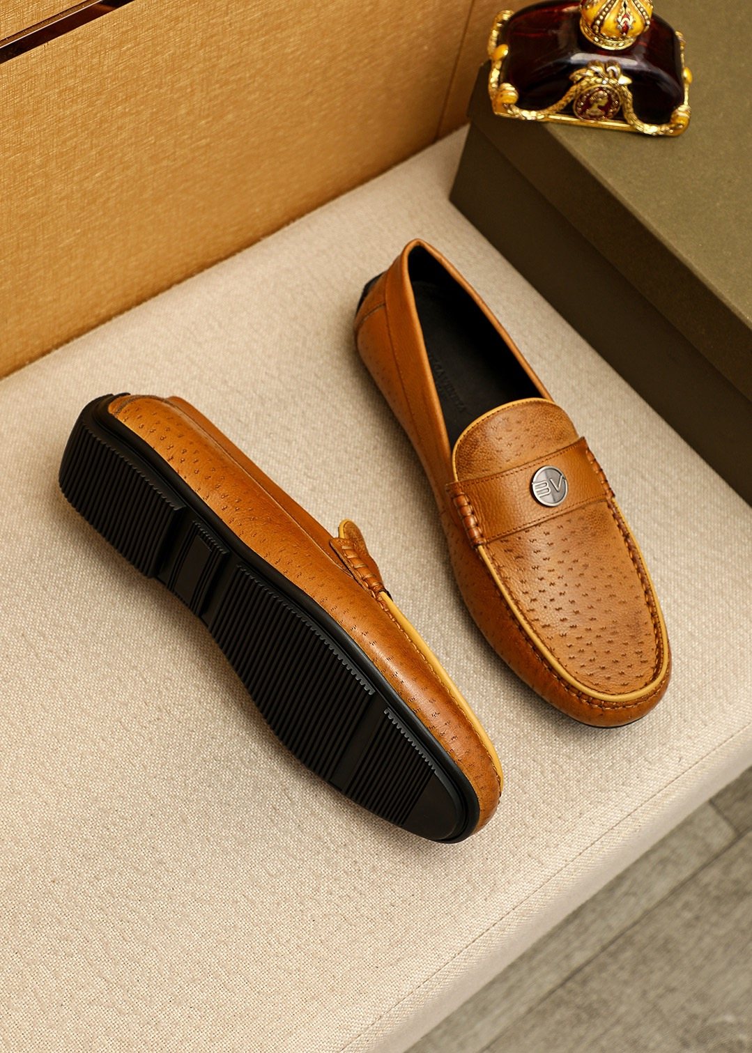 Bottega Veneta Men's Perforated Driving Loafers
