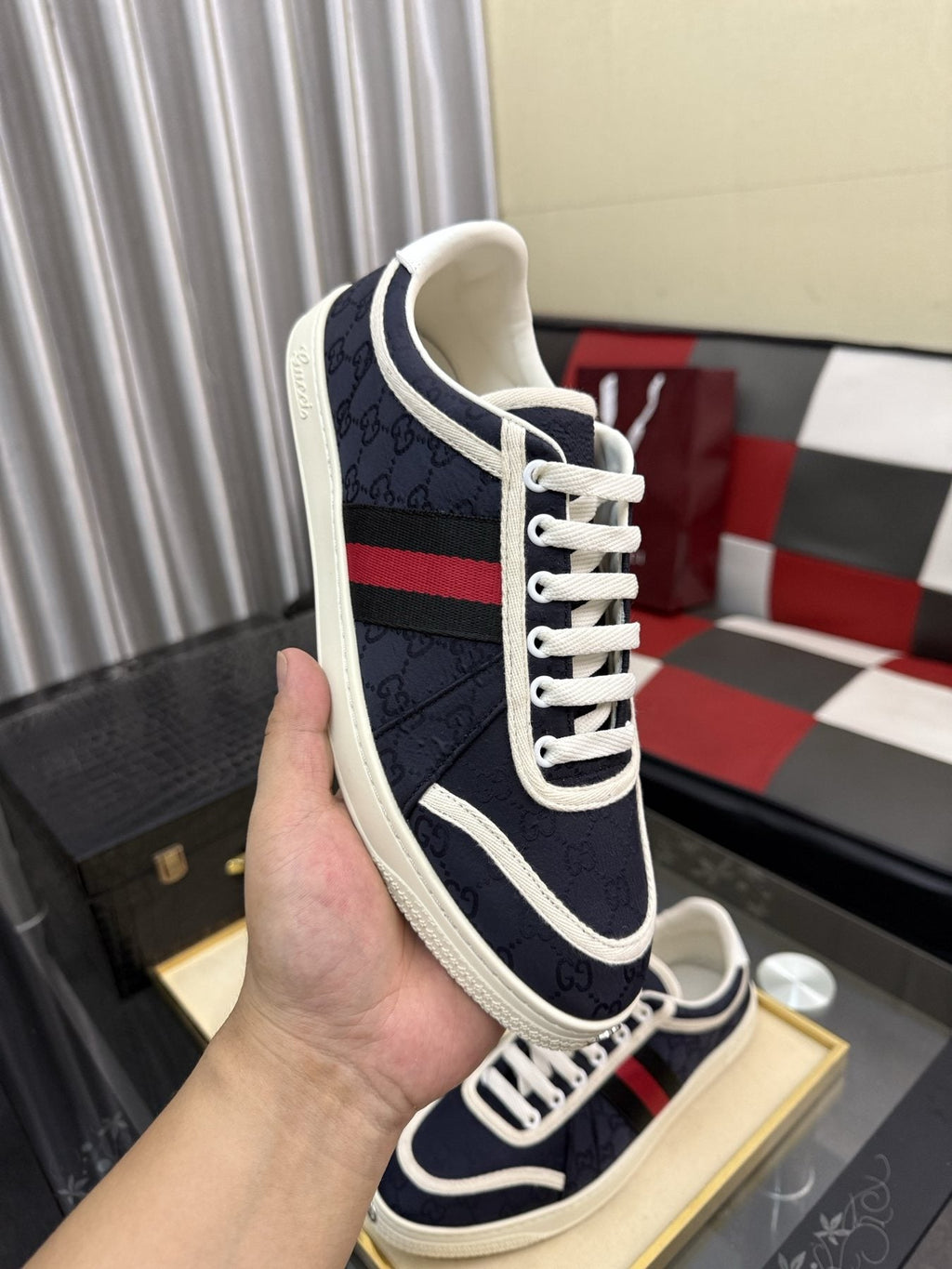 Gucci Striped Low-Top Sneakers