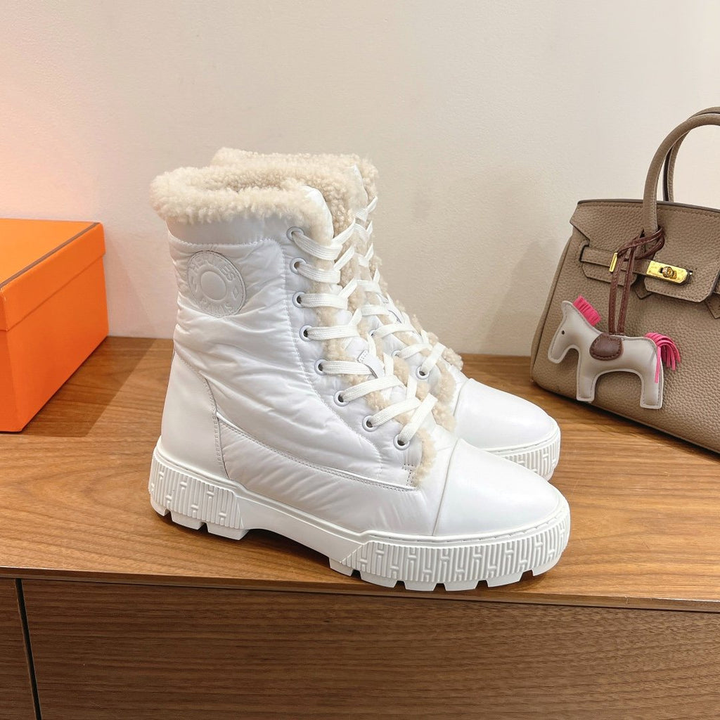 Hermès Lace-Up Mid-Calf Boots