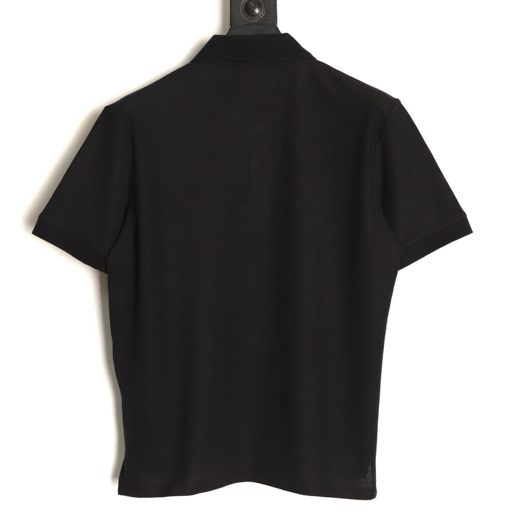 Louis Vuitton 25SS Letter-Detail Short-Sleeve Polo - Black