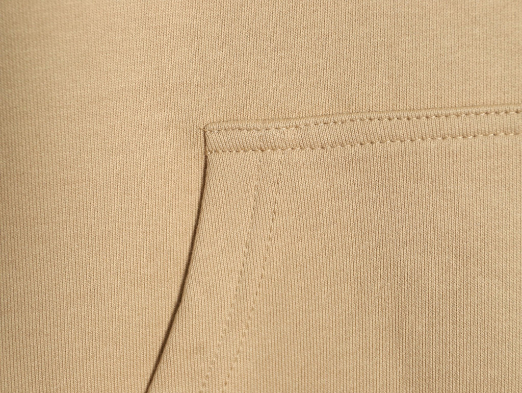 Burberry 25FW Logo-Print Full-Zip Hoodie - Beige