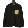 Gucci Monogram-Style Pocket-Patch Crewneck Sweatshirt - Black
